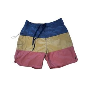 Toes On The Nose Board Shorts Swim Shorts Men’s Size 36 Multicolor Striped -Surf